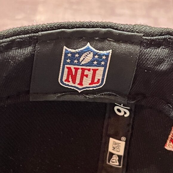 Atlanta Falcons New Era 9Fifty Snapback Black Cap Adjustable Hat 100% Polyester - Picture 13 of 15